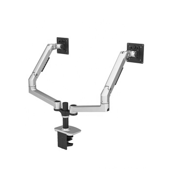 Bulk Sale OEM Mechanical Spring Aluminum Height Adjustable Dual Arm Monitor Stand Mount